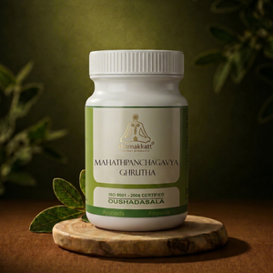 Mahathpanchagavyam Ghrutham 150 g, Productos Herbales Chamakkatt para el Cuidado de la Salud, Certificado ISO, Origen Kerala - Product Image 1