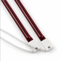 Lampe chauffante infrarouge à quartz rubis 230 V 1500 W 930 mm, élément chauffant électrique, lampe IR, lampe halogène, tube halogène, produits à infrarouge dorés