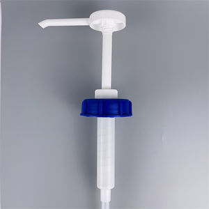 Pompe distributrice <span class=keywords><strong>de</strong></span> <span class=keywords><strong>sirop</strong></span> <span class=keywords><strong>de</strong></span> <span class=keywords><strong>miel</strong></span> à longue buse, 52/400, 53/400, 30ml, fermeture bleue personnalisée, café PP <span class=keywords><strong>de</strong></span> qualité alimentaire - Product Image 3