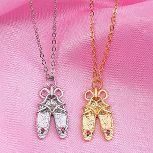 Design unique mignon noeud papillon <span class=keywords><strong>danse</strong></span> filles Ballet pantoufles chaussures pendentif collier pour femmes filles - Product Image 6