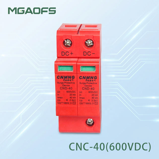 CNC-40 Series 2P 40kA AC Surge Protector 600V Surge Protective Device Lightning Surge Arrester for Building Electrical Systems