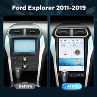 Accesorios para Pantalla de Radio Estilo Tesla de 12.1 Pulgadas, Snapdragon 665 para Ford Explorer 2011-2019, CarPlay Inalámbrico, Pantalla Vertical