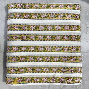 Tela de Algodón Estampada en Bloque, Ecológica, Ligera, para Coser, Tapicería, Cortinas, Confección de Vestidos, Hecha a Mano en India, con Diseño Floral - Product Image 4