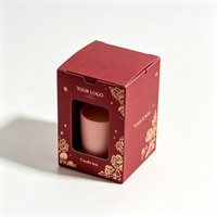 Boîte d'emballage de luxe personnalisée pour bougies de mariage, blanche et noire avec doublure en éponge, boîtes cadeaux de mariage avec fenêtre