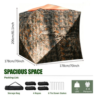 Tente de camouflage personnalisable pour le camping en plein air, vue à 270/360 degrés, observation des oiseaux, imperméable, coupe-vent, tente de chasse en forêt