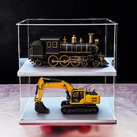 Boîte de présentation en acrylique personnalisée OEM ODM, assemblage sans colle, porte d'accès latérale, boîte de rangement anti-poussière pour figurines, jouets Gundam