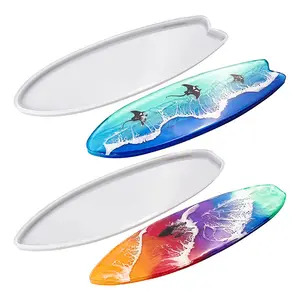 Nuovo stampo in resina epossidica ovale rettangolare skateboard tavola da surf stampo in silicone