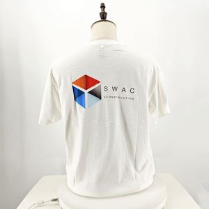 White Custom Printing Customer's Slogan Heavyweight Organic Cotton T-<b>Shirt</b> for Men Personalizzate T <b>Shirt</b> Oversize Cotone 100% - Product Image 2