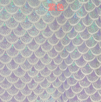 Tissu à paillettes effet écailles de sirène, tissu à paillettes irisé, tissu en maille brodé pour robe de fille, vêtements, cosplay, vente en gros