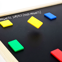Tableau noir magnétique en bois rustique personnalisé avec logo OEM, idéal pour la maison, le bureau d'entrée ou comme tableau de tâches.