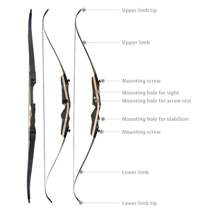 PMZ Archery High Quality Hunting <strong>Recurve</strong> <strong>Bow</strong> Set with <strong>Bow</strong> <strong>String</strong> for Horse Riding - Product Image 6