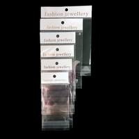 Sacs transparents en OPP autocollants avec trou de suspension rond, pochettes en plastique pour présentation en magasin, pour boucles d'oreilles, bagues et autres bijoux