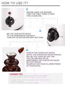 Fondue, torre <span class=keywords><strong>de</strong></span> fusión <span class=keywords><strong>de</strong></span> Chocolate eléctrica casera, Mini máquina <span class=keywords><strong>de</strong></span> cascada <span class=keywords><strong>de</strong></span> tres capas para el hogar - Product Image 2