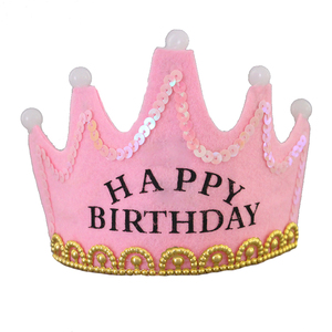 Cappello con fascia per la festa di <span class=keywords><strong>compleanno</strong></span> della principessa del re lampeggiante a led per la festa di <span class=keywords><strong>compleanno</strong></span> - Product Image 3