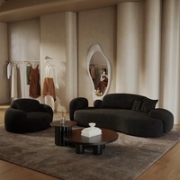 Canapé incurvé élégant-Mobilier design polyvalent pour boutique, salon de beauté et salons de réception de réunion