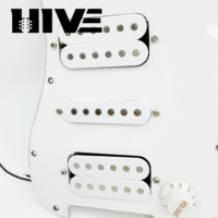 Kit de Cableado Completo para Guitarra Eléctrica Estilo HIVE ST con Pickguard HSH, Tornillos y 11 Orificios, Juego de Pastillas de Guitarra ST de 3 Capas para Stratocaster