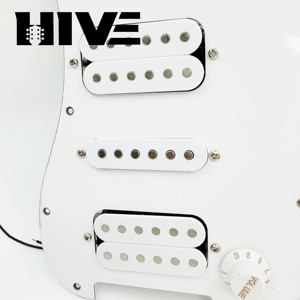 Kit complet de câblage pour guitare électrique HIVE ST Style avec pickguard HSH, vis et 11 trous, 3 couches, pour micros de guitare <span class=keywords><strong>Strat</strong></span> - Product Image 4