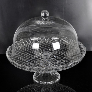 Assiette à gâteaux en <span class=keywords><strong>verre</strong></span> avec dôme Verrerie <span class=keywords><strong>de</strong></span> <span class=keywords><strong>cuisine</strong></span> pour la maison Divertissement Plateau <span class=keywords><strong>de</strong></span> service pour les fruits, la crème glacée, le dessert, la salade, - Product Image 2