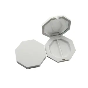 TM-ES3553 empty eye shadow powder box polygonal octagonal powder blusher case two grids highlight box with mirror