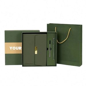 Durable Thick Paper Notebook with Ribbon Marker in Stylish Gift Box and with Companion Pen - Product Image 1