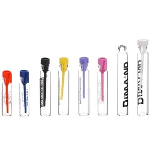 Cam şişeler parfüm örnekleyici cam flakon 0.8ml 1ml 1.5ml 2ml test şişeleri özel logo