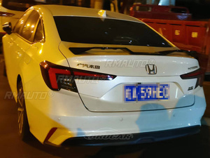 For Honda Integra Rear Spoiler 2022 2023 High Quality ABS Plastic Unpainted Gloss <b>Black</b> Rear Spoiler Trunk Boot <b>Wing</b> Spoiler - Product Image 1