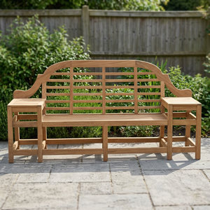 Banco de Patio de Madera Sólida, Moderno y Duradero, con Estructura de Teca, Personalizable para Uso en Parques, Modelo B010 - Product Image 4