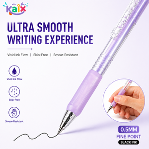 ชุดปากกาเจล KAIX Aesthetic ST Nib ขนาด 0.5 มม. หมึกแห้งเร็ว สีดำ พร้อมด้ามจับยางนุ่ม เหมาะสำหรับการเรียนและการทำงานในสำนักงาน  เป็นไอเดียของขวัญ - Product Image 3