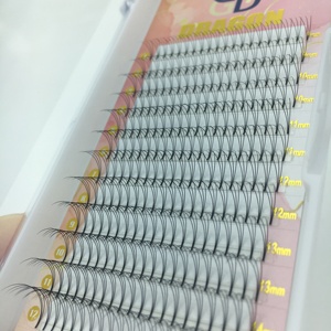Nuevas extensiones de pestañas de volumen prefabricadas 10D Tallo corto 0,07 Extensiones de pestañas 4D 14D Paquete a granel 10mm Mink PBT Sintético CC Curl - Product Image 1