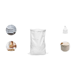 Sac en plastique tissé PP blanc de 50 kg, petit sac pour l'emballage du riz et du maïs - Product Image 1