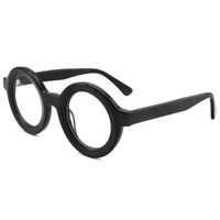 Montures de lunettes rondes vintage faites à la main pour hommes, monture épaisse en acétate de haute qualité, anti-lumière bleue, tendance 2026