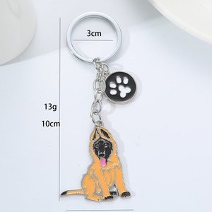Nouveau porte-clés en métal Baggido motif dessin animé, cadeau, pendentif Boston Terrier, petit loup, bijou pour clés - Product Image 6