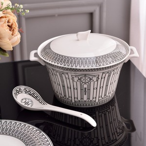 Service de table en céramique simple et de haute qualité, ensemble de couverts, assiettes modernes en céramique, ensemble de 58 pièces - Product Image 6