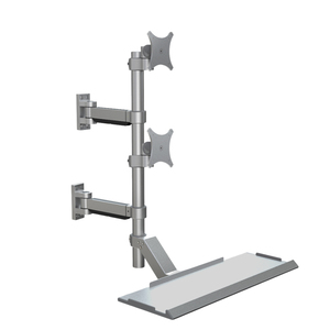 15-27 inch Wall Mount Dual LCD Monitor <span class=keywords><strong>arm</strong></span> 180 độ xoay hiển thị đứng có thể điều chỉnh xoay cho 2 màn hình - Product Image 2