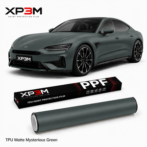 ฟิล์มหุ้มรถยนต์ XP3M สีเขียวด้านแบบซาติน TPU ความหนา 7.5 มิล ซ่อมแซมตัวเองได้ ป้องกันรอยขีดข่วน ป้องกันการเหลือง ติดตั้งแบบเปียก - Product Image 1