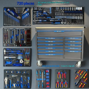 Carro de herramientas móvil con 720 piezas, gabinete de reparación con garantía final completa, caja de herramientas de alta resistencia para automoción, modelo Zy, bajo precio - Product Image 5