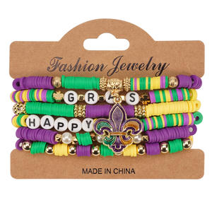 Joyería de Moda, Pulseras de Cuentas para Mardi Gras, Fiesta de Carnaval, Dijes Multicapa, Unisex, Hecho en China - Product Image 5