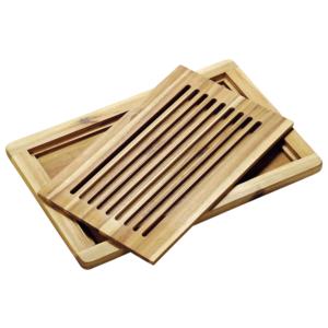 Tabla de cortar pan KESPER, tabla de cortar reversible de madera para uso en la cocina - Product Image 1