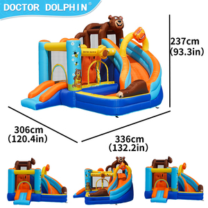 Bán buôn gấu trẻ em bị trả lại nhà với trượt inflables trượt Combo bouncy nhảy lâu đài Inflatable Bouncer - Product Image 5