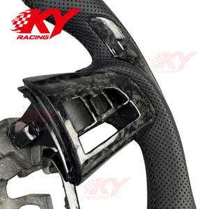 Accesorios para Automóviles, Volante Personalizado de Fibra de Carbono con Parte Superior Plana para Mazda 3 5 6 MPS Mazda3 Mazda5 Mazda6 2010-2013 - Product Image 3
