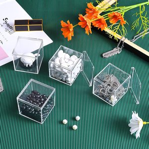 Rõ Ràng Acrylic Nhựa Vuông Cube Hộp Acrylic Nhỏ Với Nắp Lưu Trữ Hộp Tổ Chức - Product Image 3