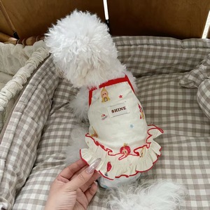 New summer styles of <b>cat</b> and dog <b>clothes</b>: cute cartoon tank tops and dresses for pets like Bichon Frise, Teddy Bear, Ragdoll, - Product Image 1