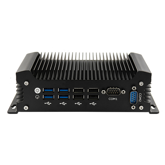 New Fanless Mini Industrial PC Intel Core I3/i5/i7 4th-13th Gen Dual LAN Dual RS232 COM DDR4 RAM SSD/HDD Storage US Plug