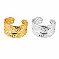 Beimai OEM Klassischer 18K Vergoldeter Edelstahl Verstellbarer Flügel-Offener Ehering für Geschenk & Party