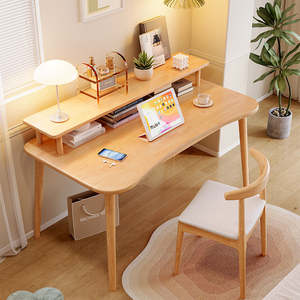 Escritorio Multiusos de Madera Maciza con Almacenamiento, Librero Simple, Banco de Trabajo para Estudiantes de Primaria y Secundaria, Dormitorio, <span class=keywords><strong>Estudio</strong></span> - Product Image 3