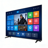 Panel BOE/CSOT Asli Seri TV Pintar LED 4K UHD 50 55 65 75 85 Inci Layar Komersial Tanpa Bingkai