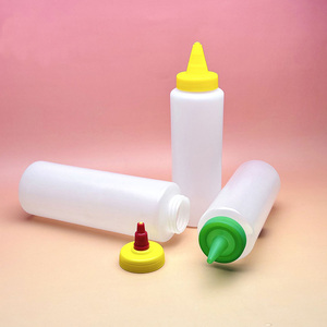 Bouteilles de sauce et d'huile d'olive en plastique PE de qualité alimentaire avec bouchon à vis pour le chocolat, la sauce salade, le ketchup, 8 oz, 16 oz - Product Image 6