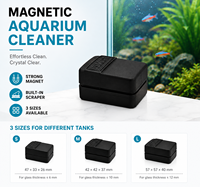 Nettoyeur magnétique pour aquarium, nettoyage complet sans zone aveugle, outil d'entretien des aquariums, OEM/ODM, respectueux de l'environnement