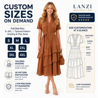Robe décontractée blanche sur mesure pour femme, manches courtes, col en V, mélange de lin, longueur midi, grande taille, élégante, pour l'été – Fabricant