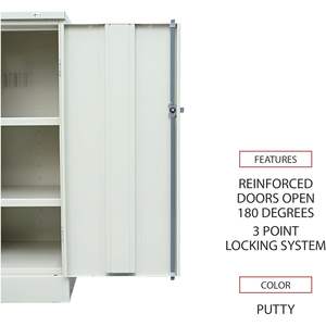 ตู้เก็บของสูง 36x18x72 นิ้ว รุ่น Alera พร้อมชั้นวางเหล็กปรับระดับได้ 2 ชั้น ประกอบสำเร็จ - Product Image 6